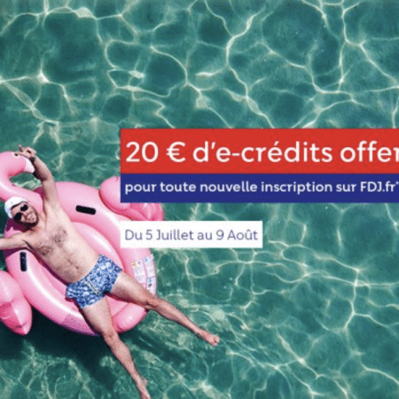 Bonus FDJ été 2021 : 20€ offerts pour toute nouvelle inscription sur fdj.fr !